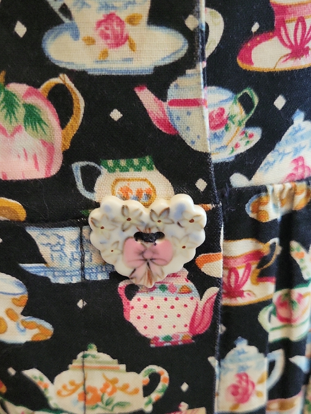 Vtg Dogwood Lane Teacup Jumper Dress - Picture 3 of 8